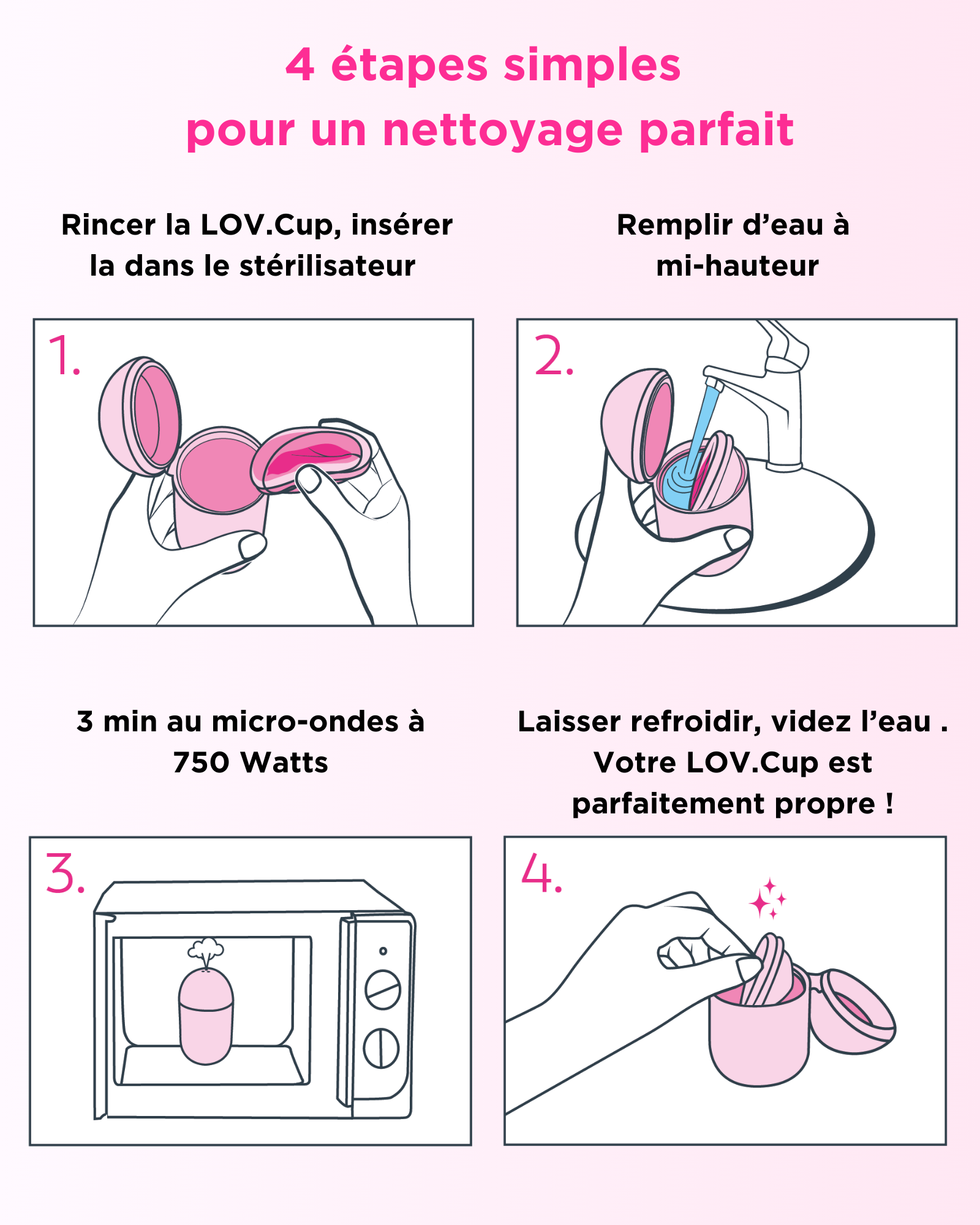 STÉRILISATEUR LOV.Cup : nettoie cups et discs